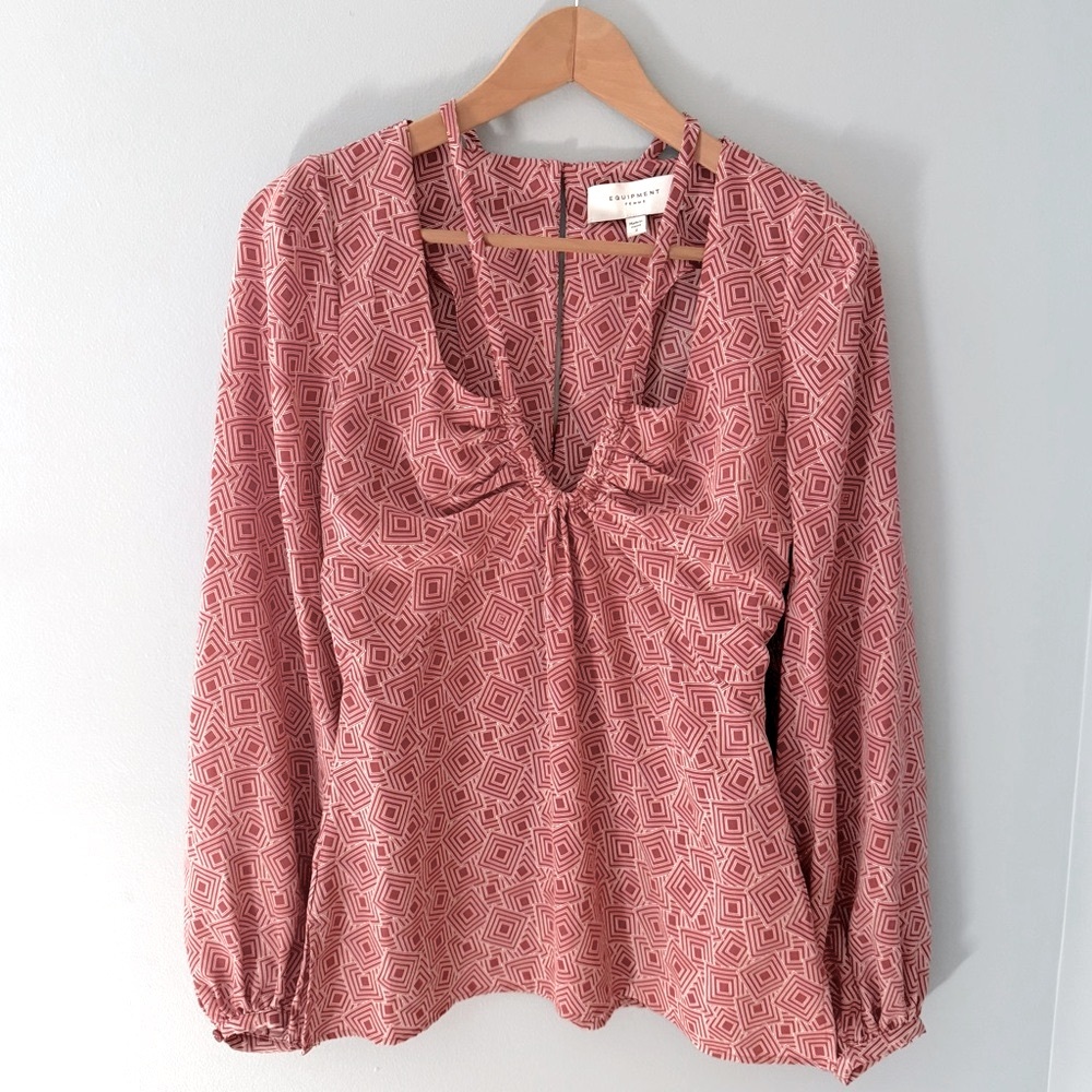 EQUIPMENT Arden Silk Top - Earth Red